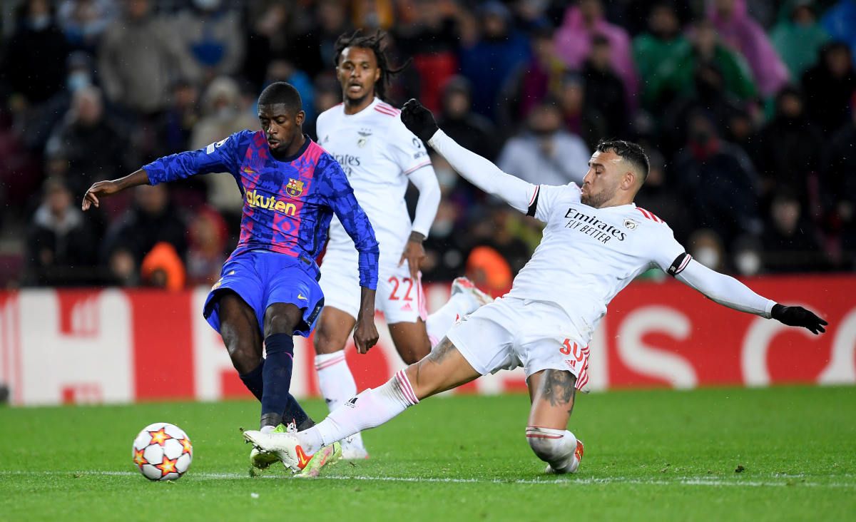 Dembelé In the party of the Barcelona against the Benfica