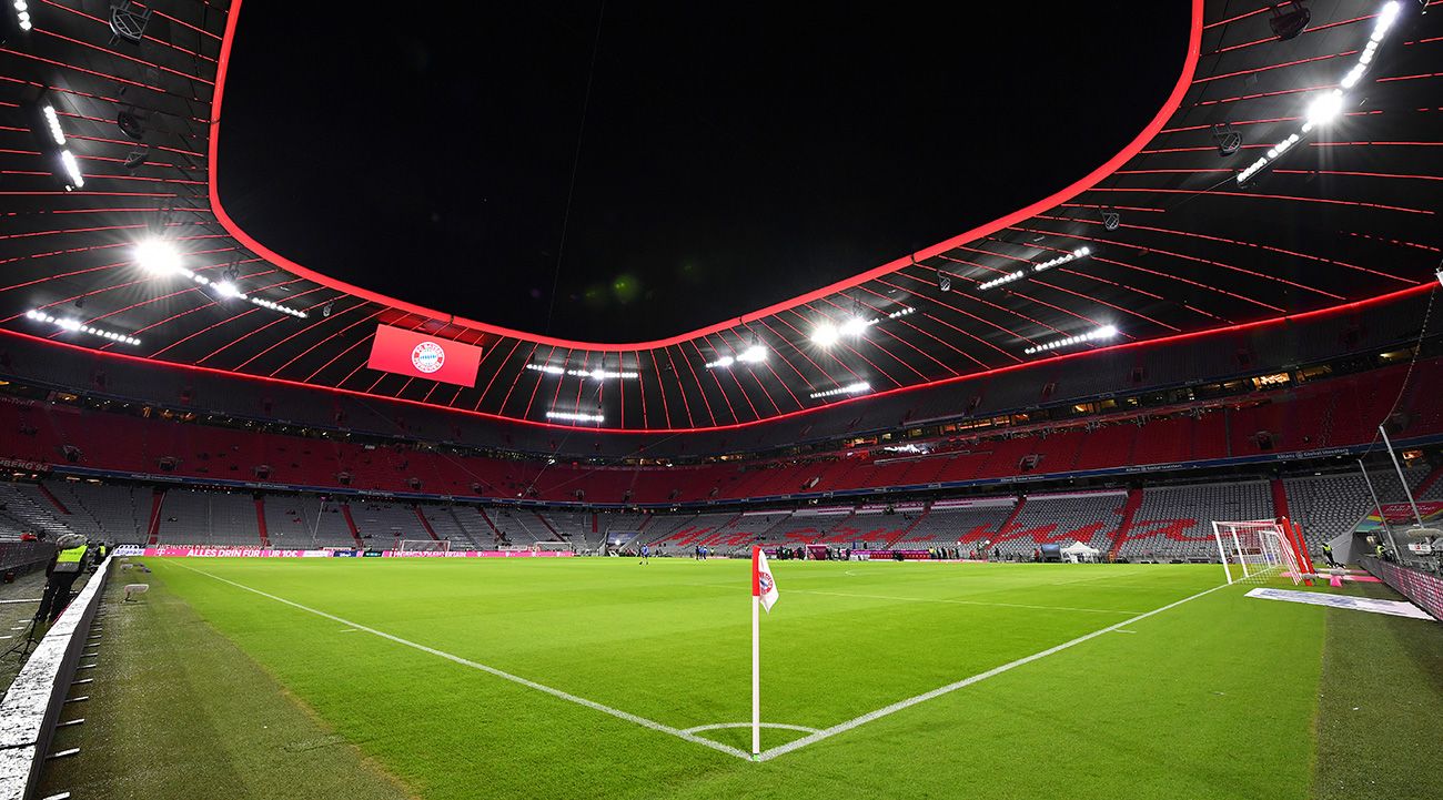 The stadium of the Bayern entirely empty