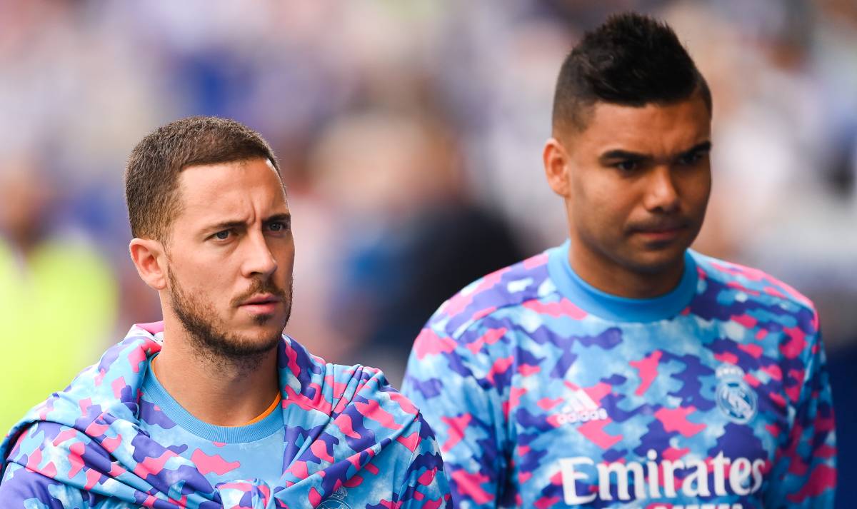 Eden Hazard, in a training of the Real Madrid