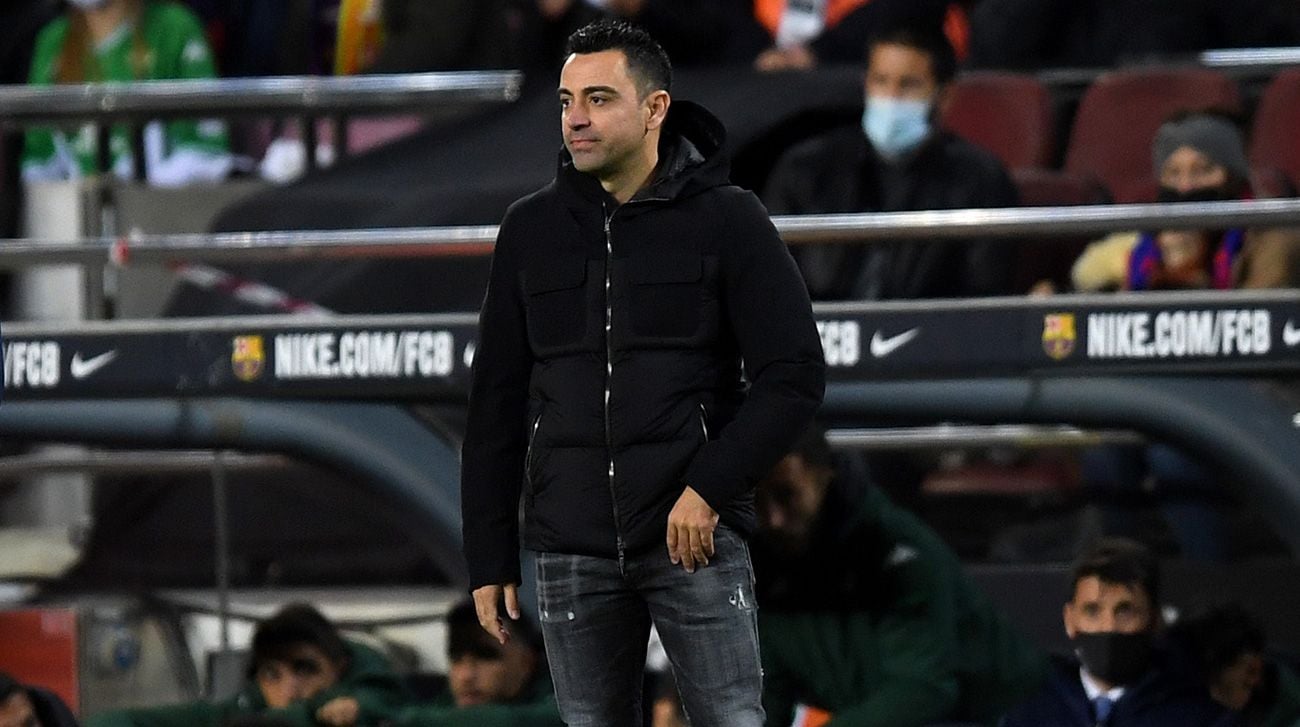 Xavi Hernández in the party against the Betis