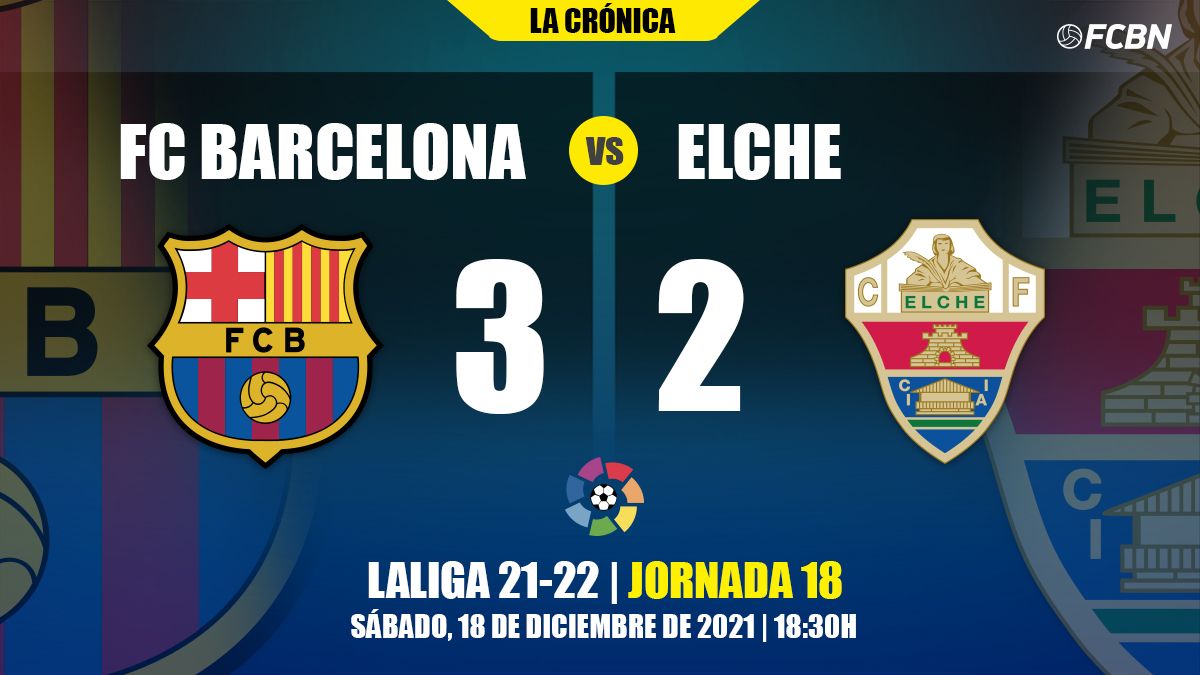 Result of the Barça against the Elche of LaLiga