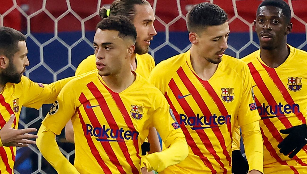 Dest and Lenglet in a Champions League match