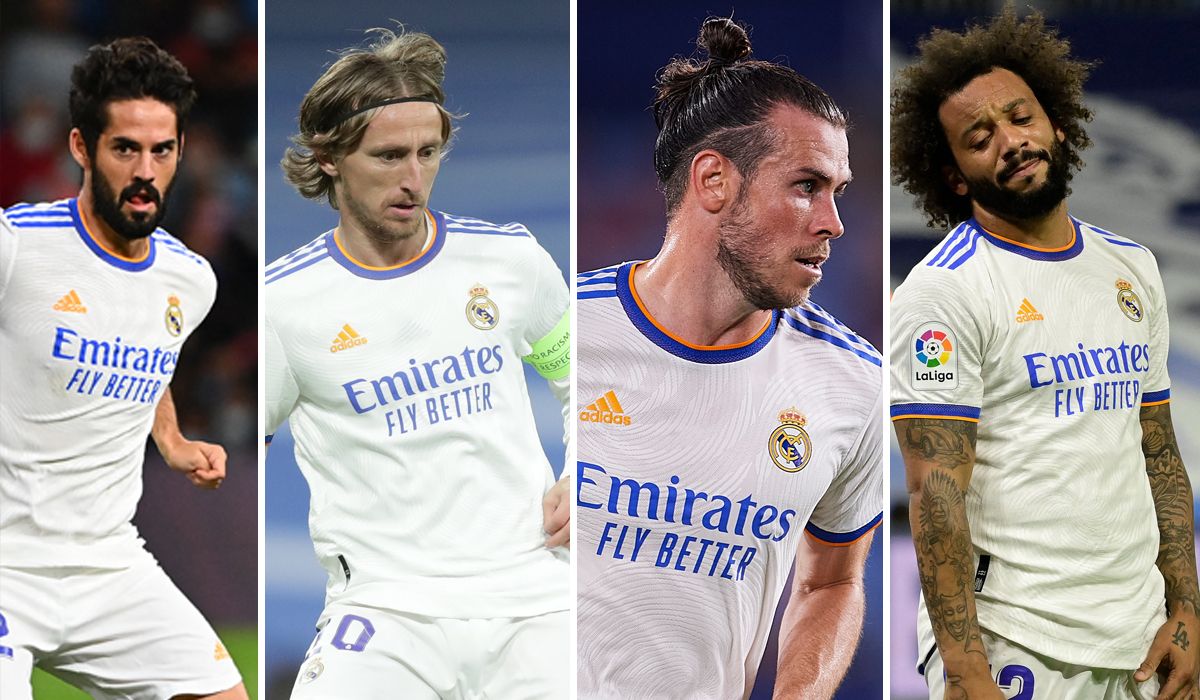 De izquierda a derecha: Isco, Modric, Bale y Marcelo, jugadores del Real Madrid