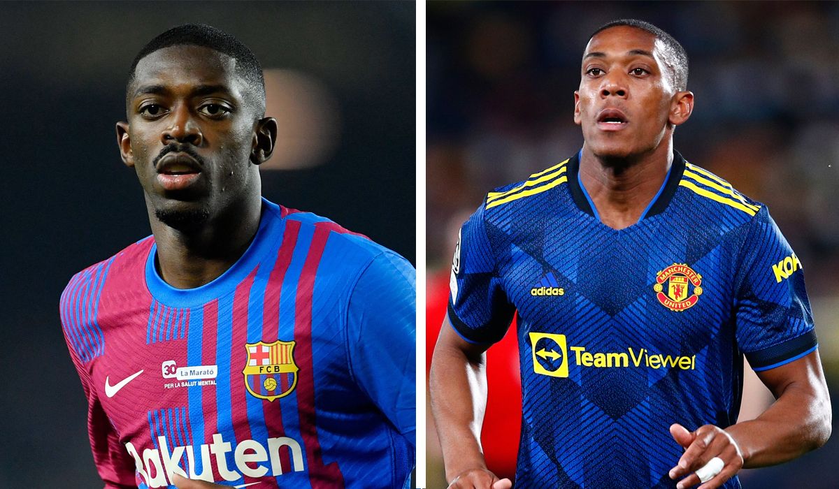 Dembélé y Martial, jugadores del Barça y Manchester United, respectivamente