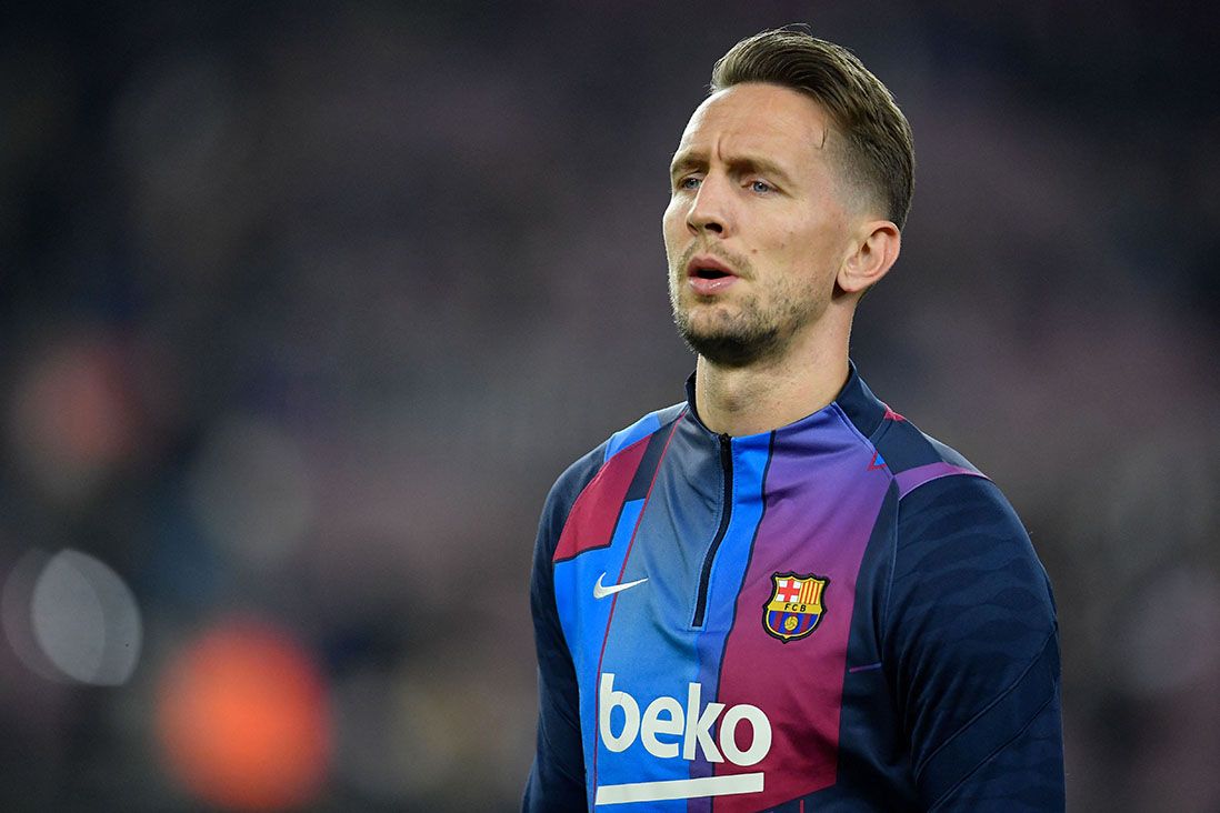 Luuk de Jong en un calentamiento