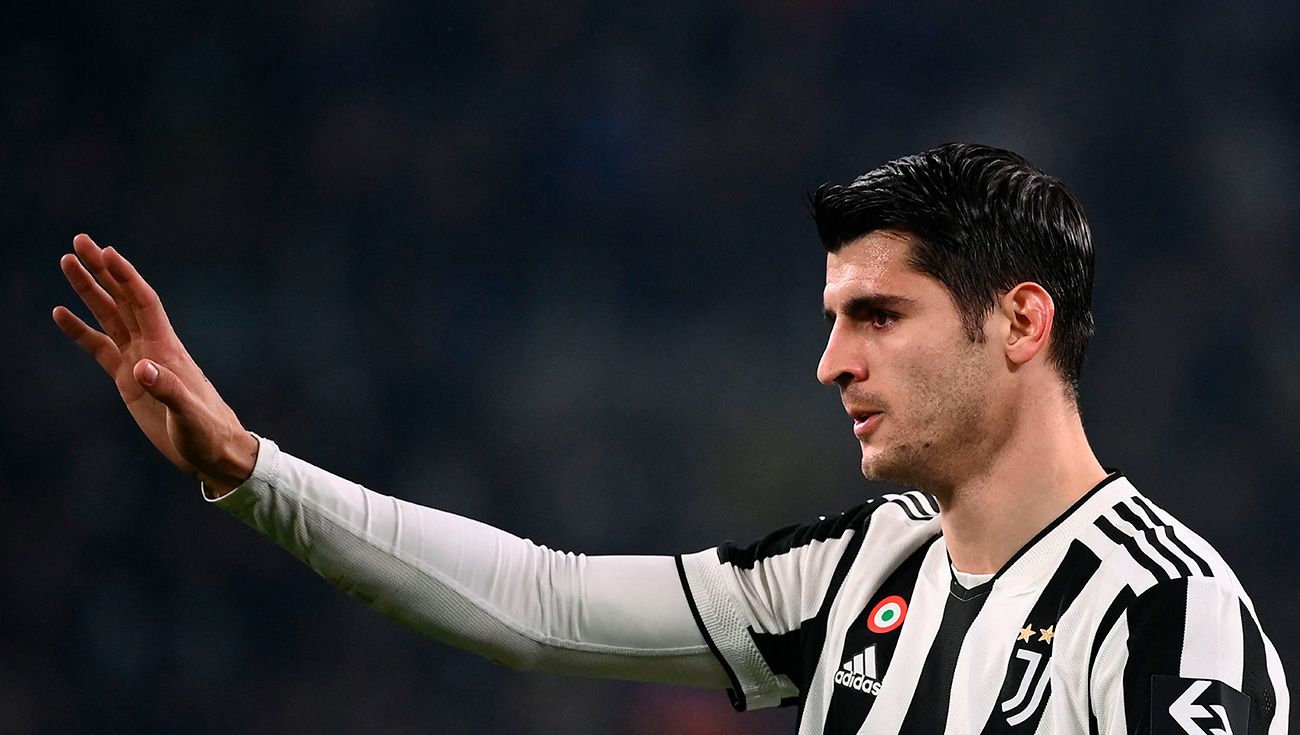 Morata in a match against Cagliari