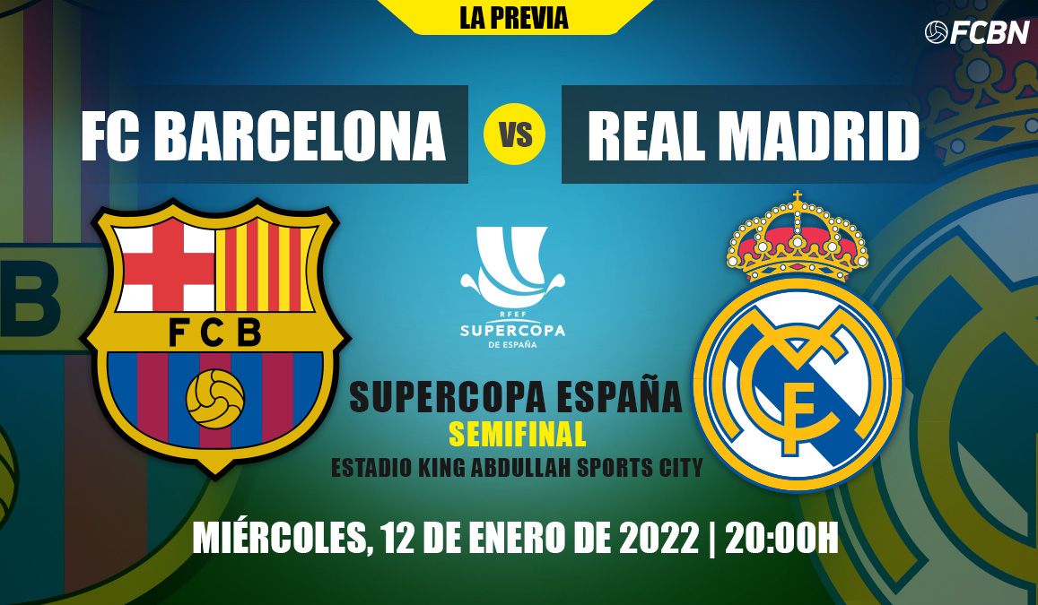 Previous of the classical FC Barcelona-Real Madrid by the Supercopa of Spain