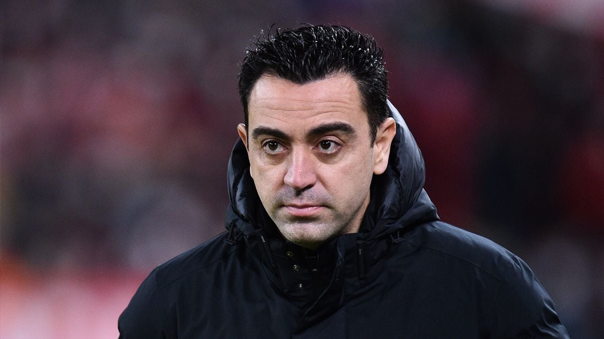 Xavi, during the Athletic-Barça of Glass