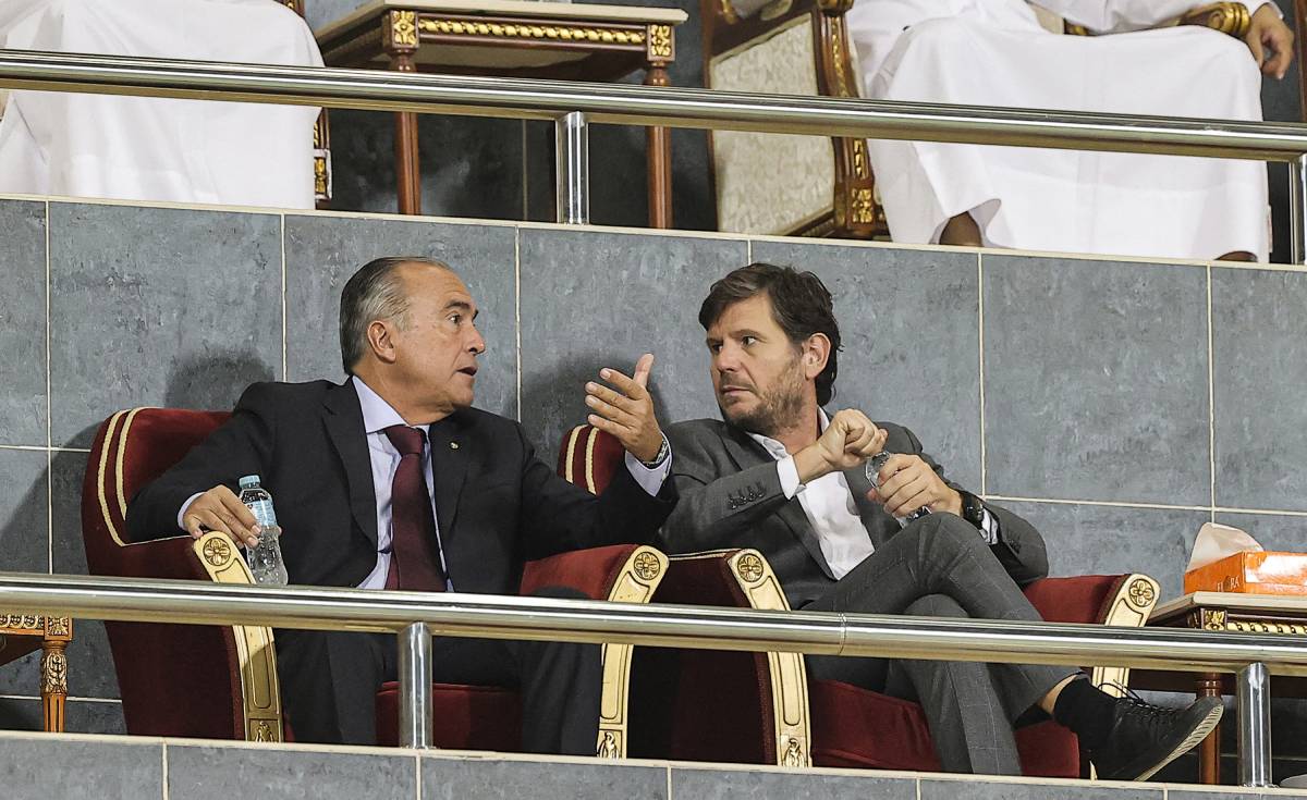 Rafa Yuste y Mateu Alemany, vicepresidente y director de fútbol del Barça, respectivamente