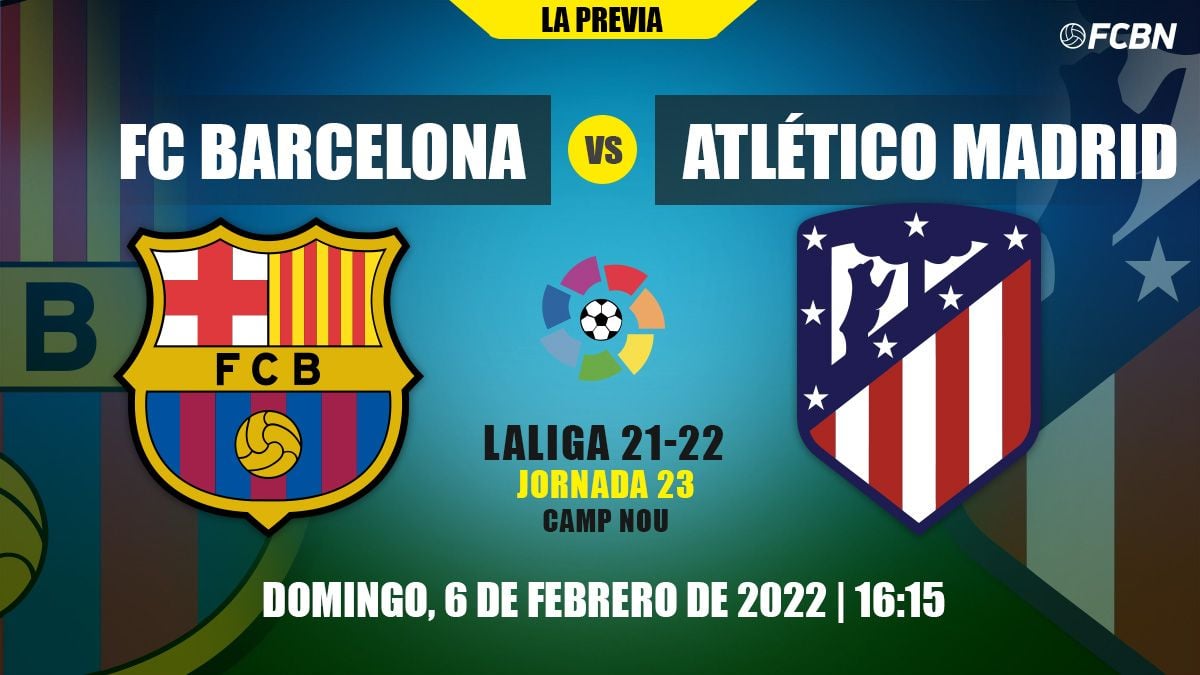 Previous of the FC Barcelona-Atlético de Madrid of LaLiga