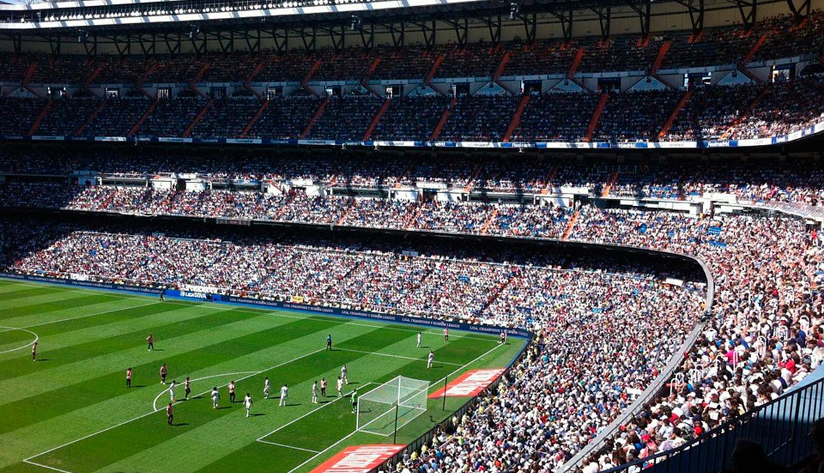 The Stadium Santiago Bernabéu, field of the Real Madrid