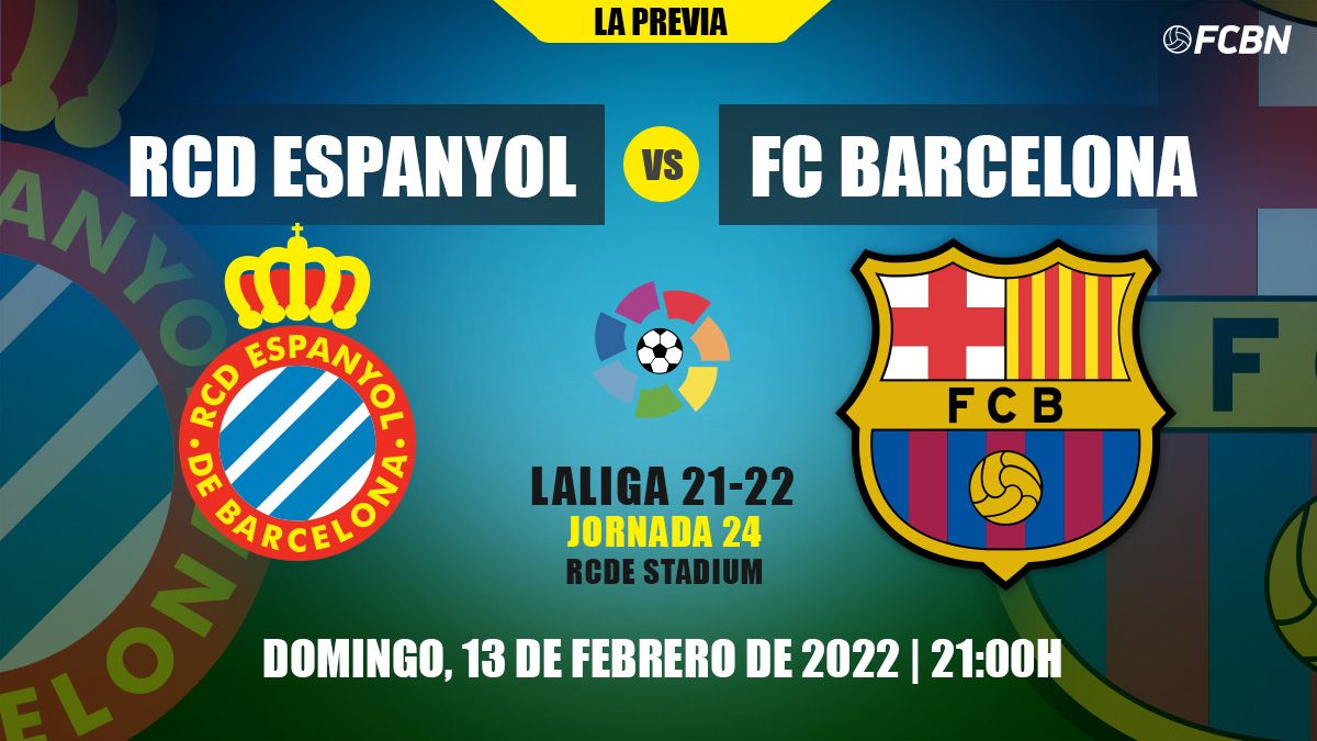Previous of the RCD Espanyol - FC Barcelona of LaLiga