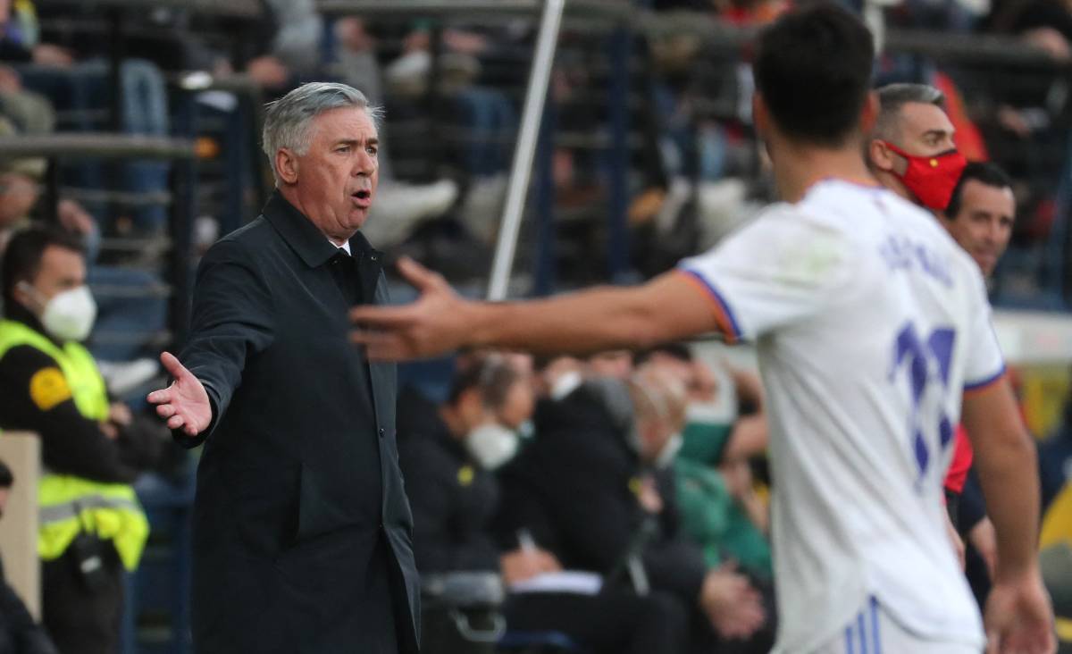 Carlo Ancelotti, during the Villarreal-Madrid