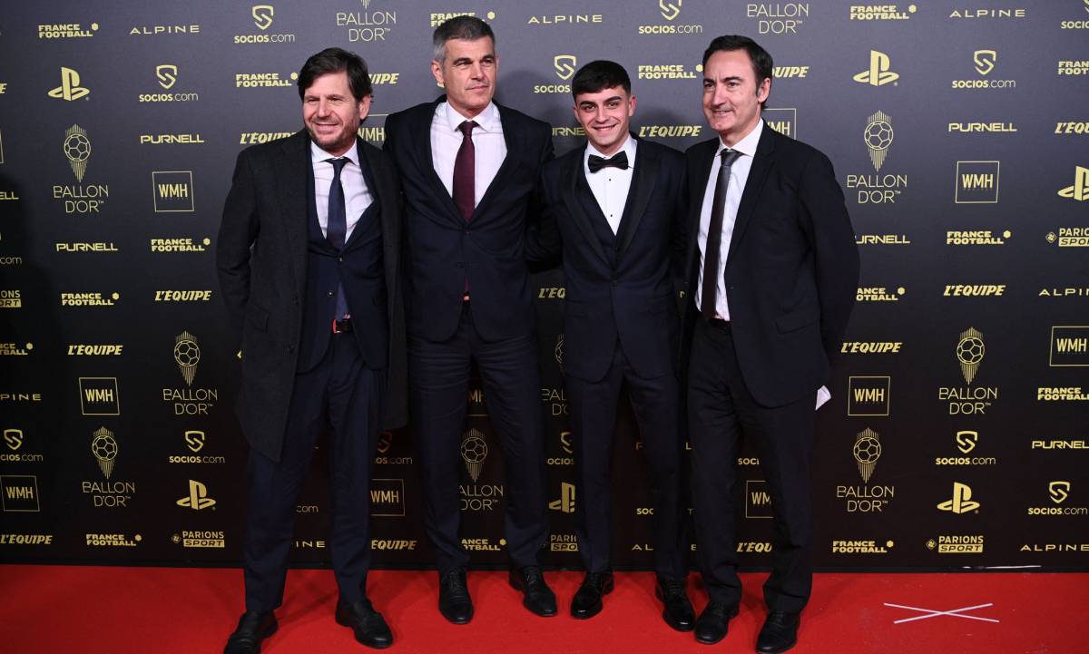 Ferran Reverter (der.) en la gala del Balón de Oro