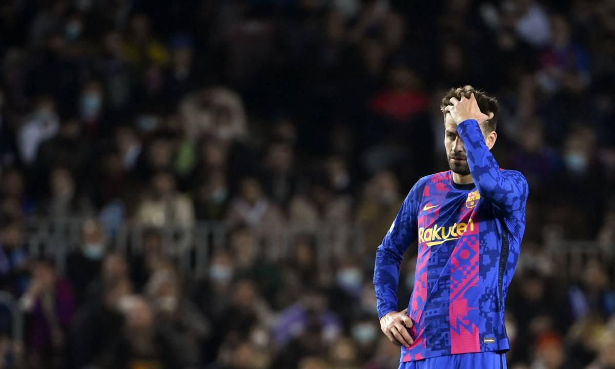 Gerard Piqué, en el Barça-Napoli