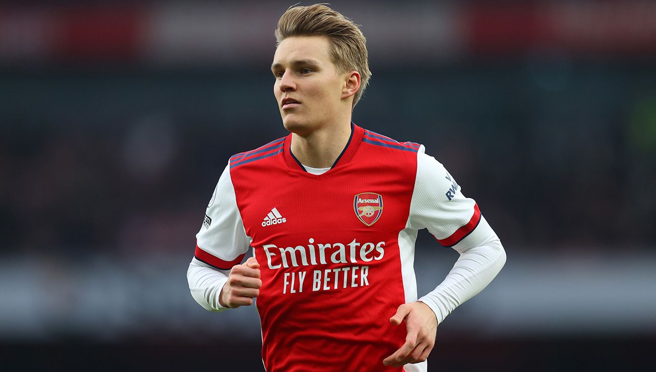 Martin Odegaard en un partido ante el Burnley