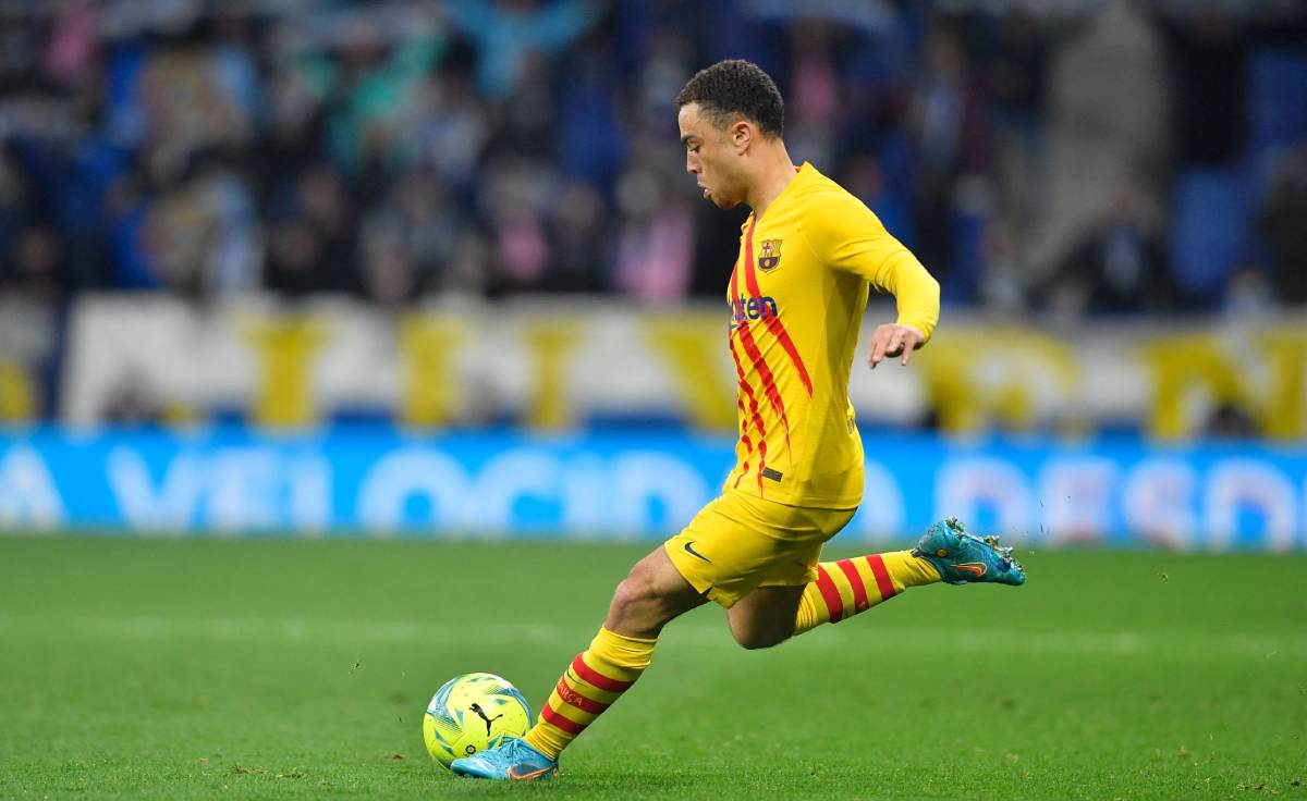 Sergiño Dest, in the Espanyol-Barça
