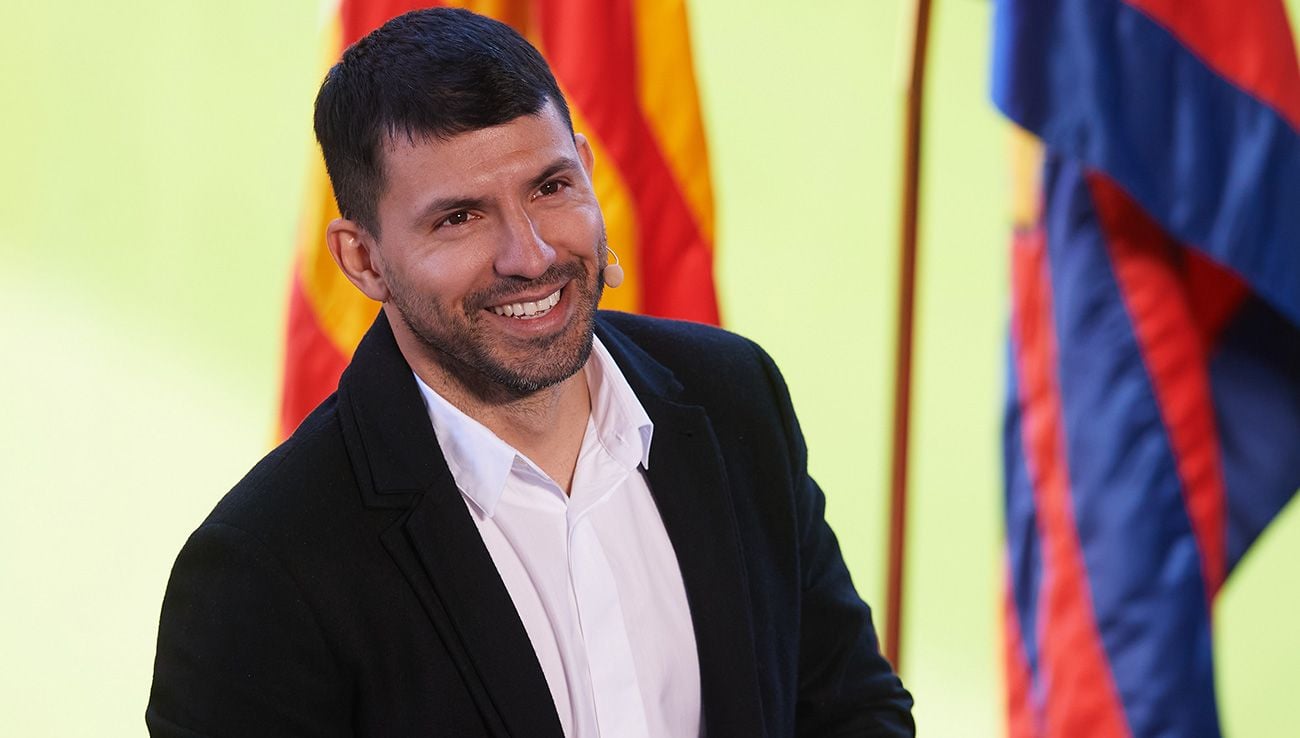 Sergio Aguero at his farewell