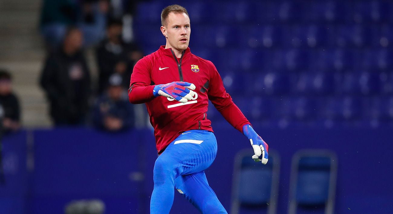 Ter Stegen In a warming with the Barça