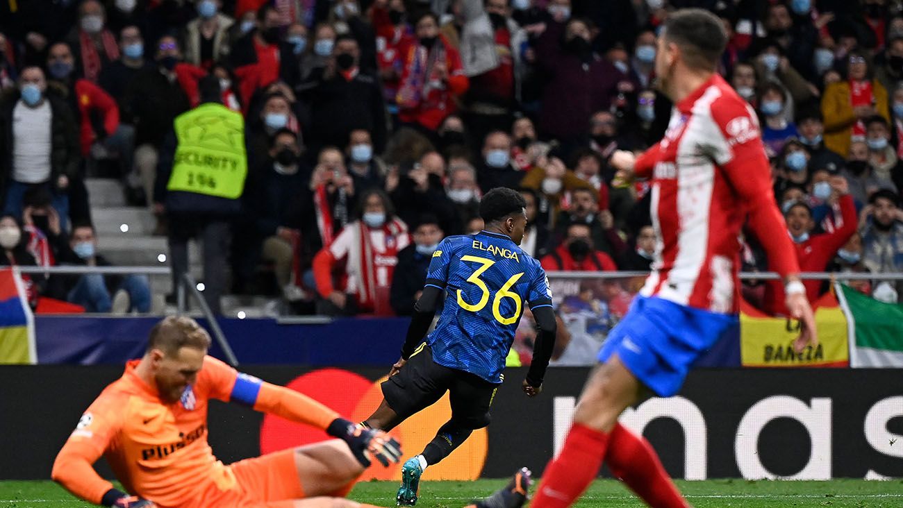 Elanga anota el gol del empate en el Atlético 1  Manchester United 1