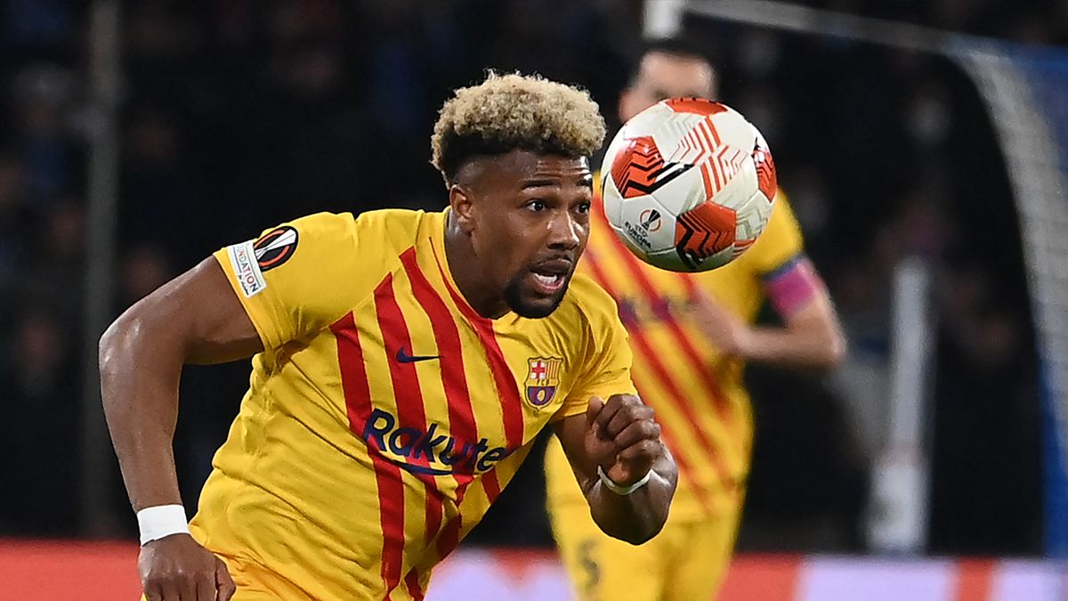 Adama Traoré During the Napoli-Barça of the Europe League