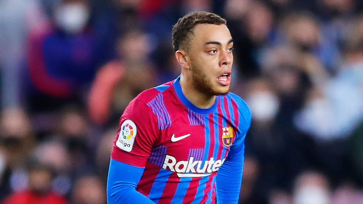 Sergiño Dest During the Barça-Athletic of LaLiga