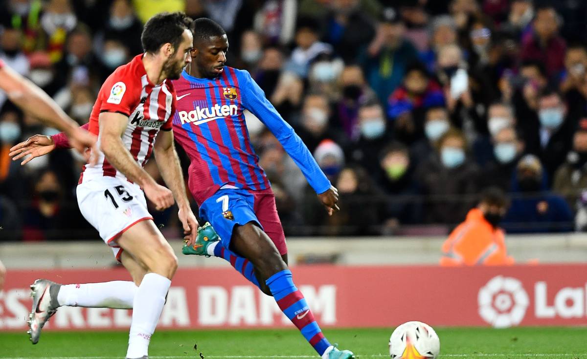 Ousmane Dembélé, en el Barça-Athletic