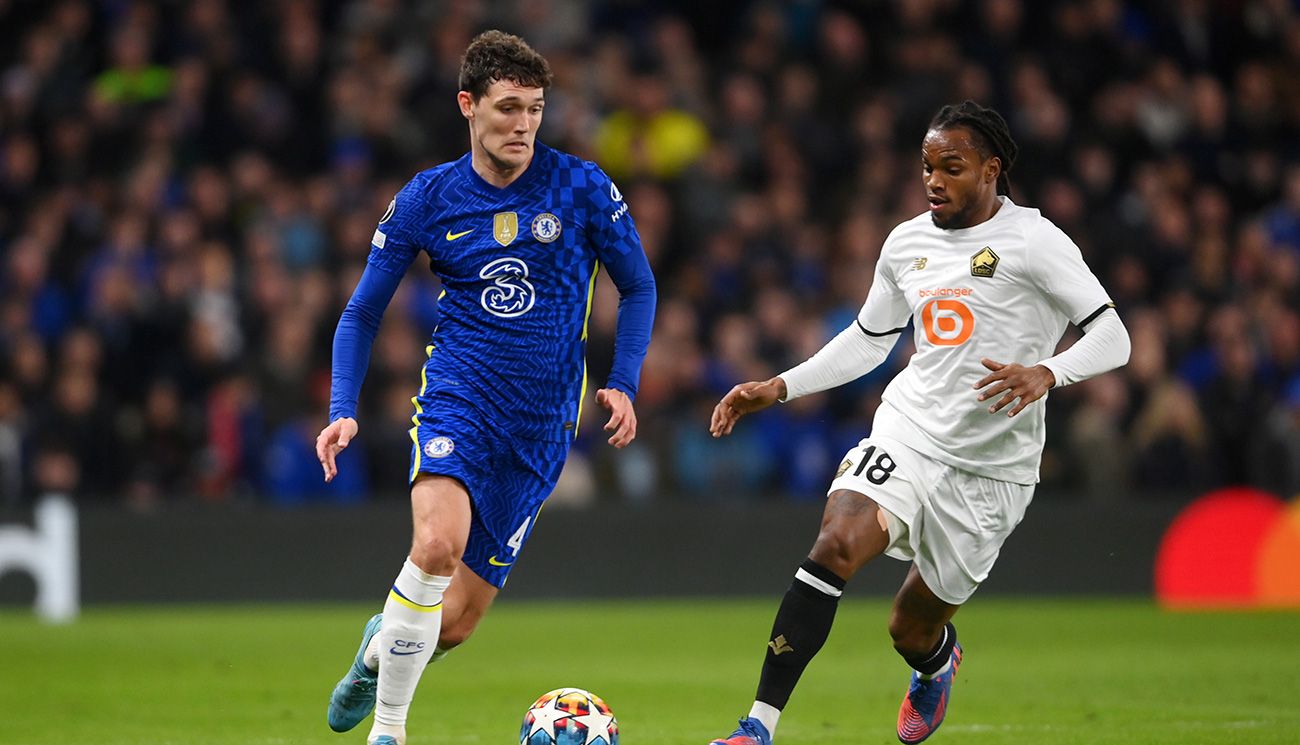 Andreas Christensen in a match with Chelsea
