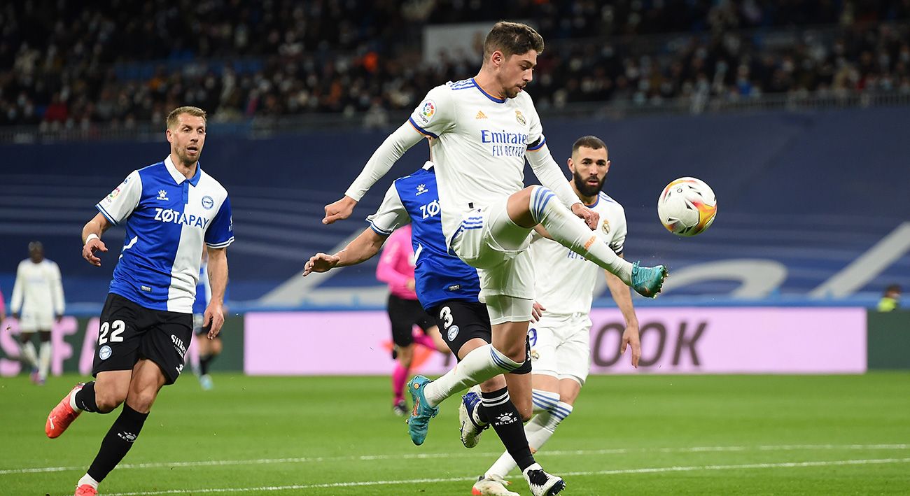 Fede Valverde en el Madrid-Alavés