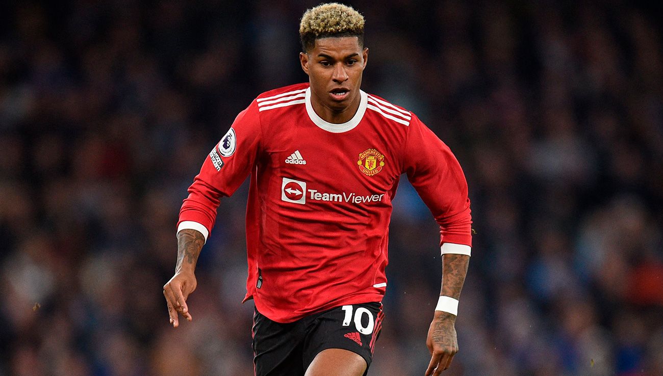 Marcus Rashford in a match with Manchester United