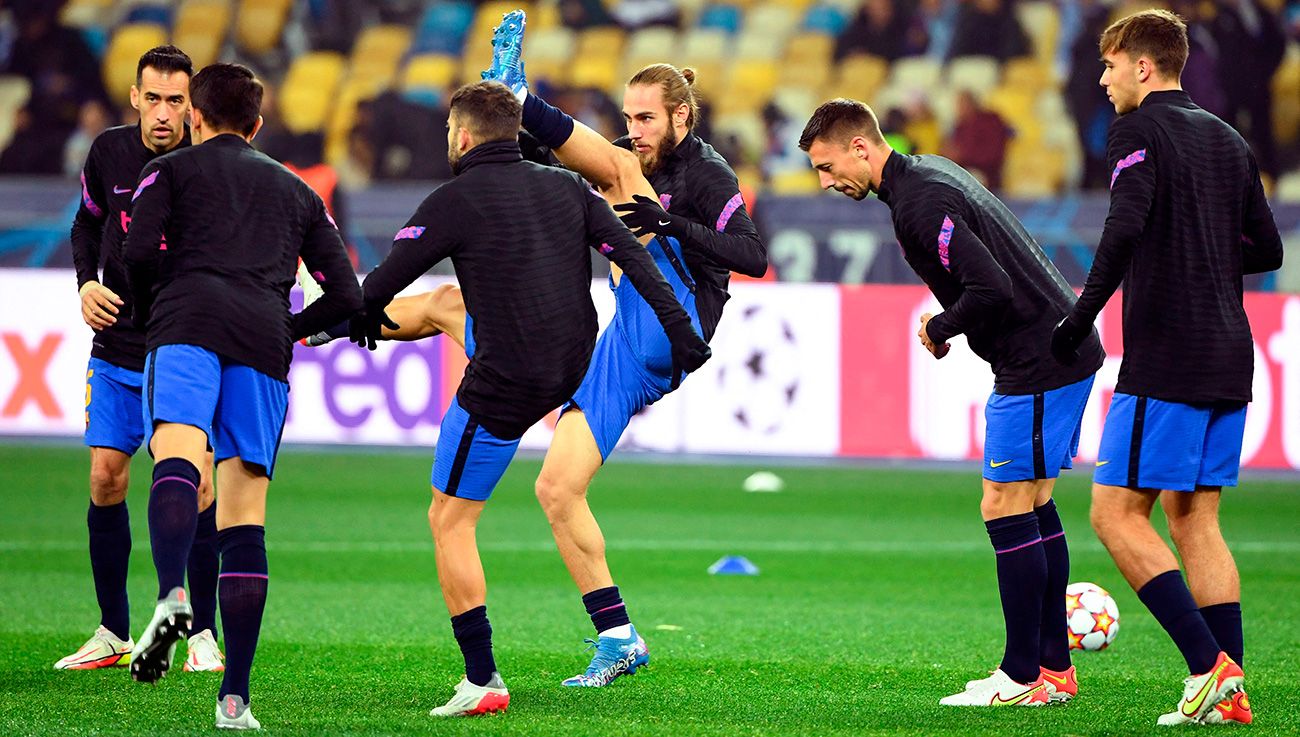 Barcelona in a previous training