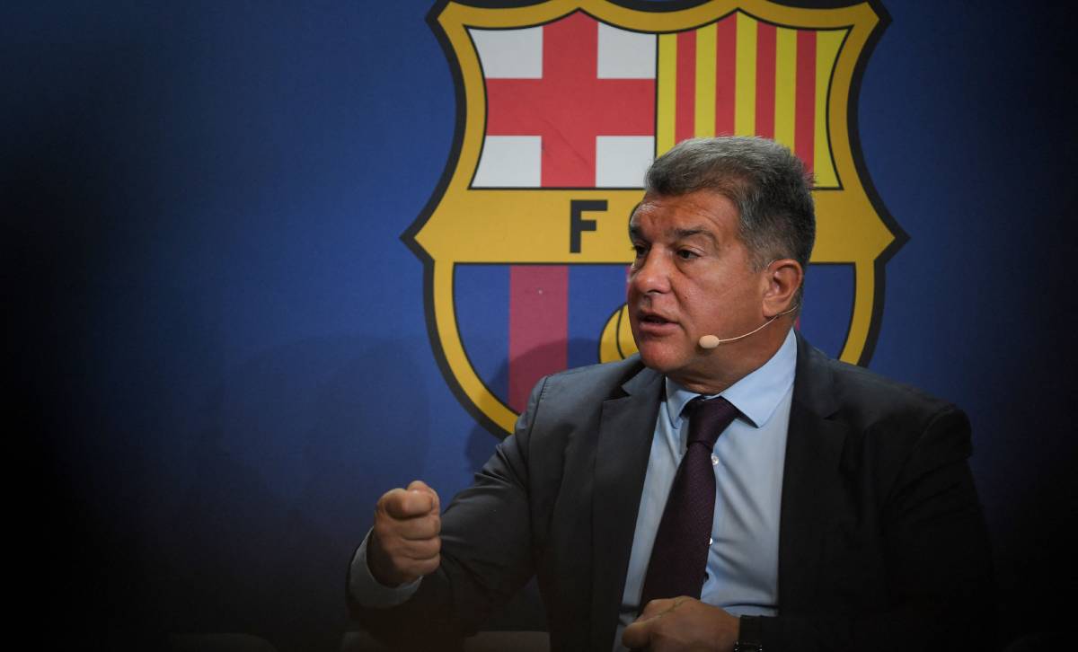 Joan Laporta, en una conferencia de prensa