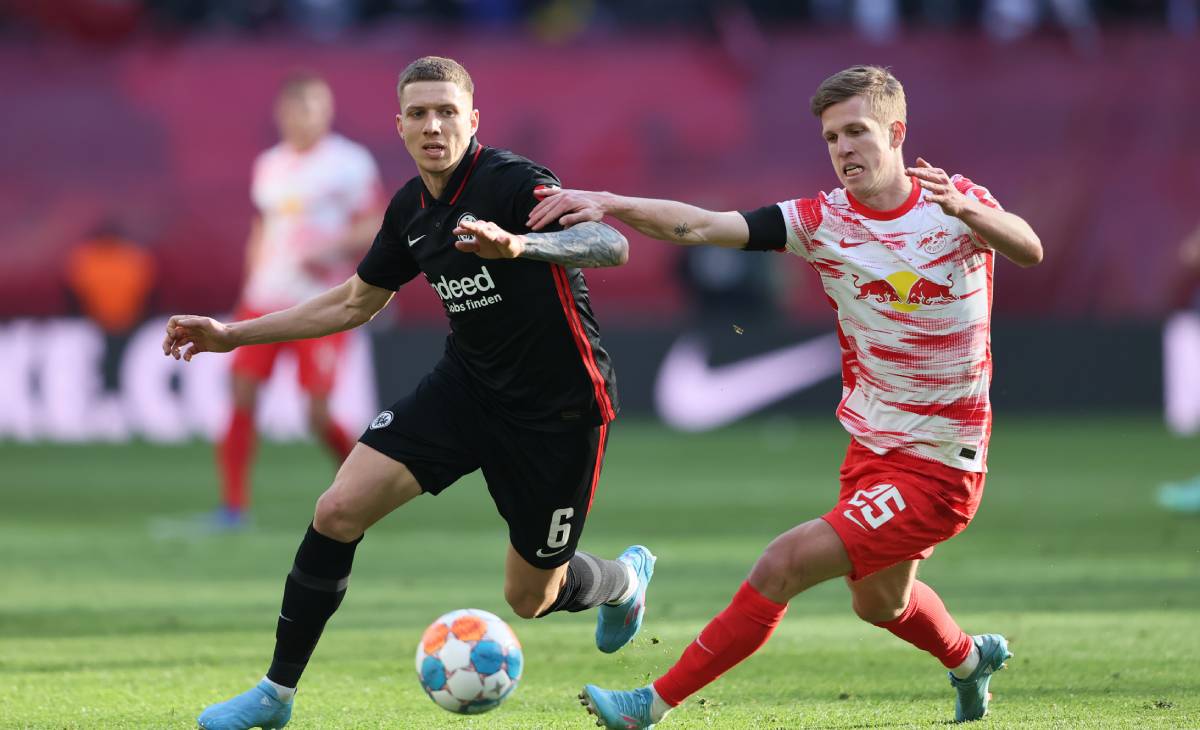 Dani Olmo, en un partido ante el Eintracht Frankfurt