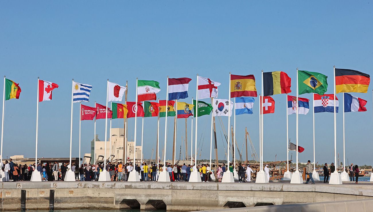 Flags of the participating teams