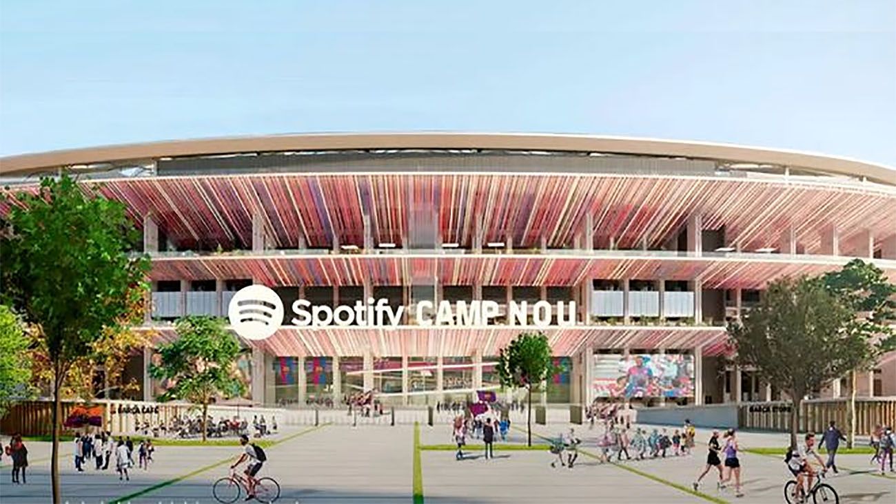 Así lucirá la fachada del Spotify Camp Nou. Foto: @FCBarcelona_es