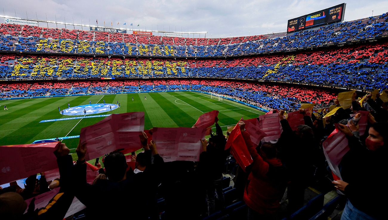 El Camp Nou durante un partido del Barça Femenino