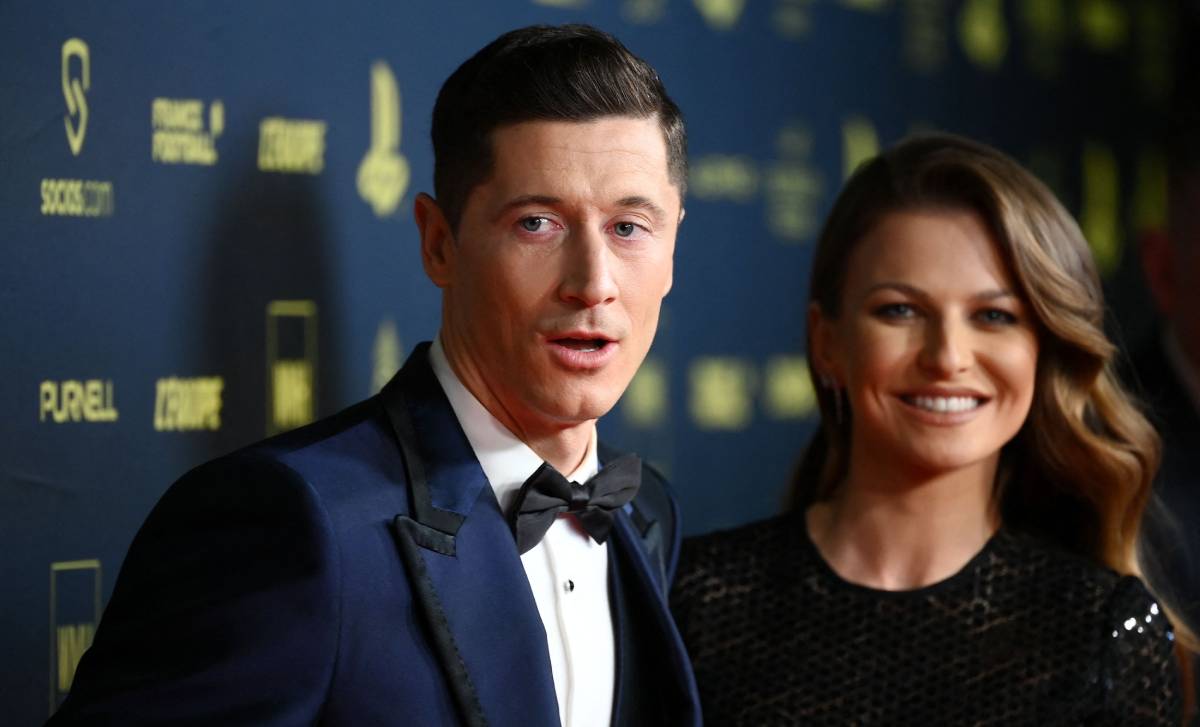 Lewandowski And his woman in the gala of the Balloon of Gold 2021