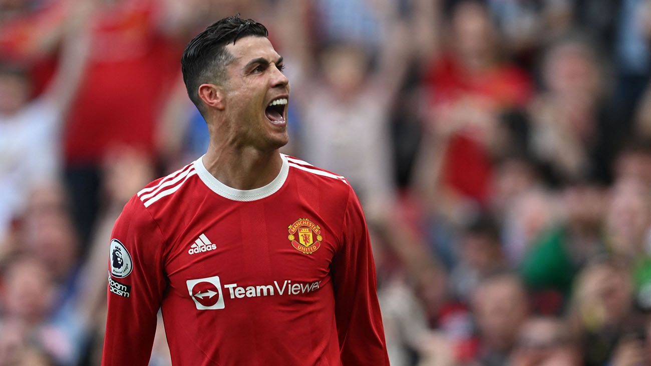 Cristiano Ronaldo festeja un gol ante el Norwich (3-2)