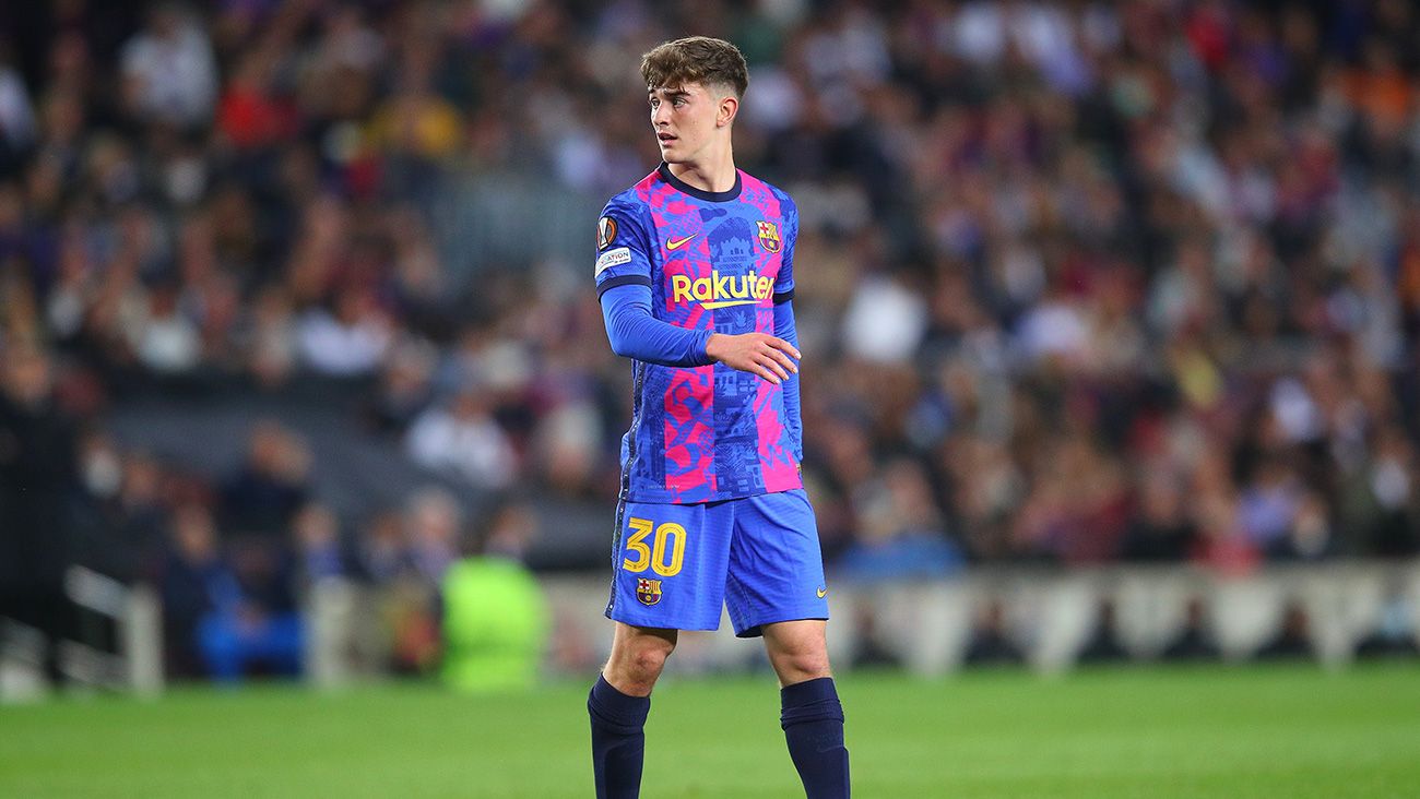 Gavi with FC Barcelona against Frankfurt