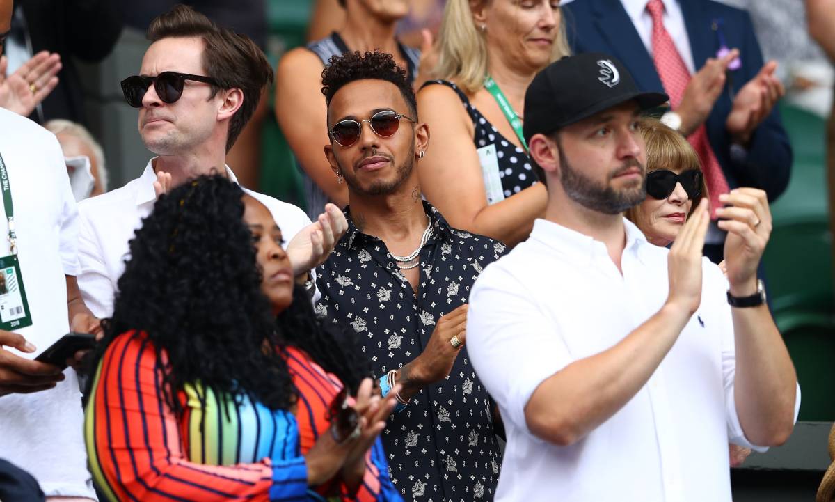 Lewis Hamilton, presente en un partido de Serena Williams