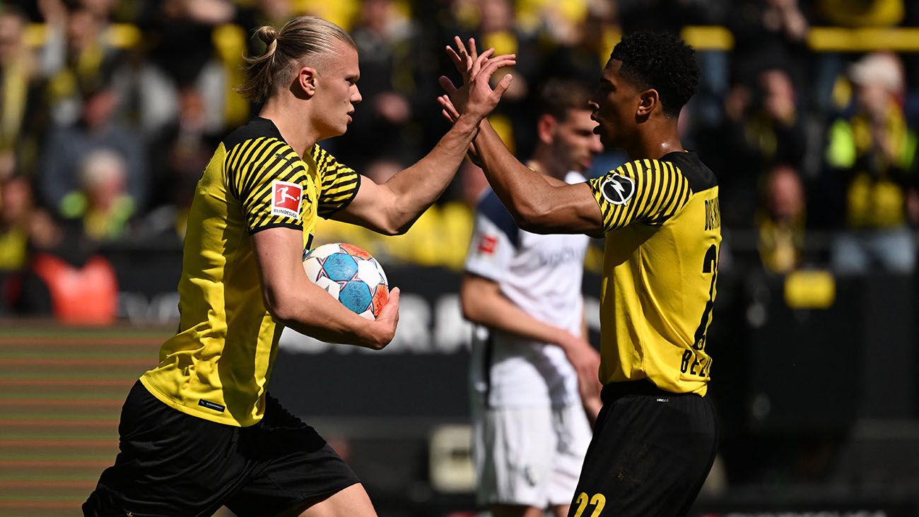 Erling Haaland festeja un gol ante el Bochum