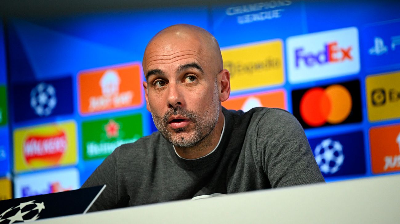 Pep Guardiola, en rueda de prensa