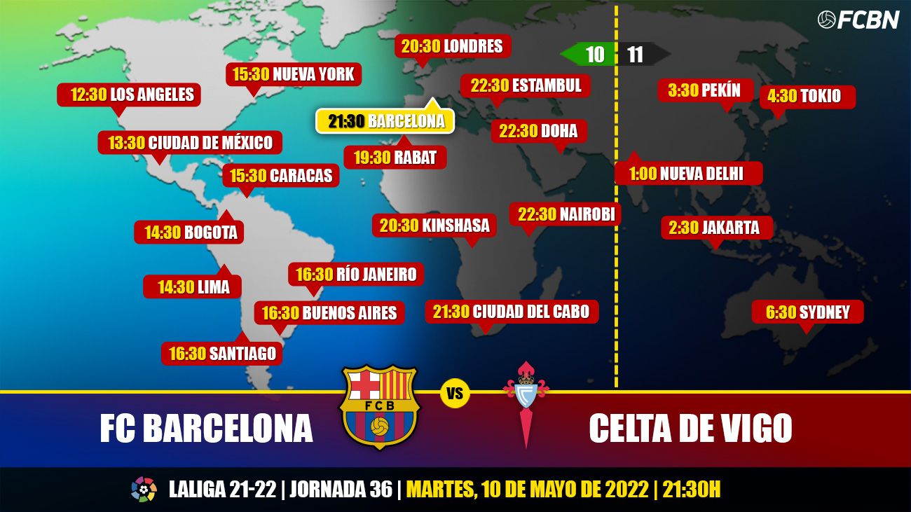 Schedules of TV of the FC Barcelona-Celta of Vigo