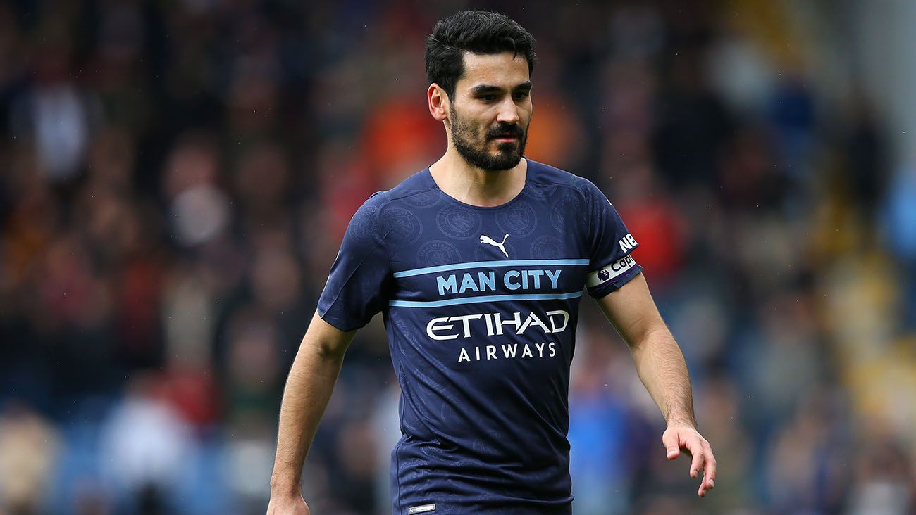 Ilkay Gündogan en un partido con el Manchester City