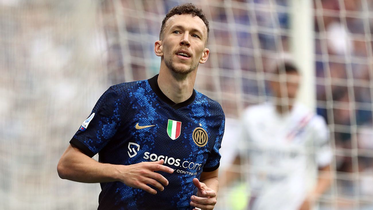 Ivan Perišić celebrating his last goal with Inter