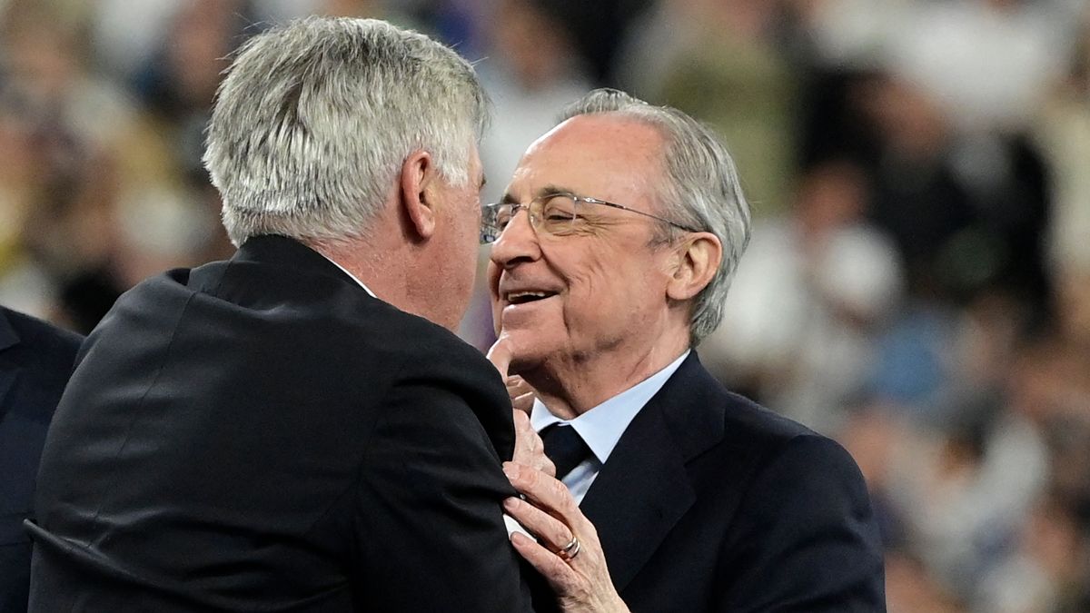 Florentino Pérez y Carlo Ancelotti, presidente y entrenador del Real Madrid