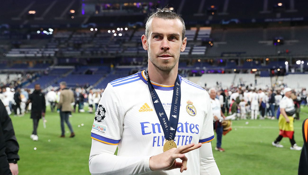Gareth Bale, celebrando el título de Champions