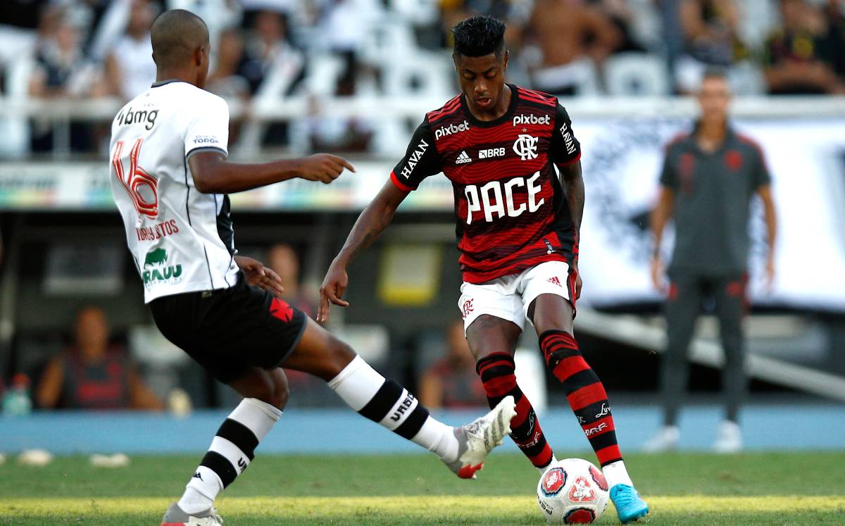 Andrey Santos, en un partido ante el Flamengo