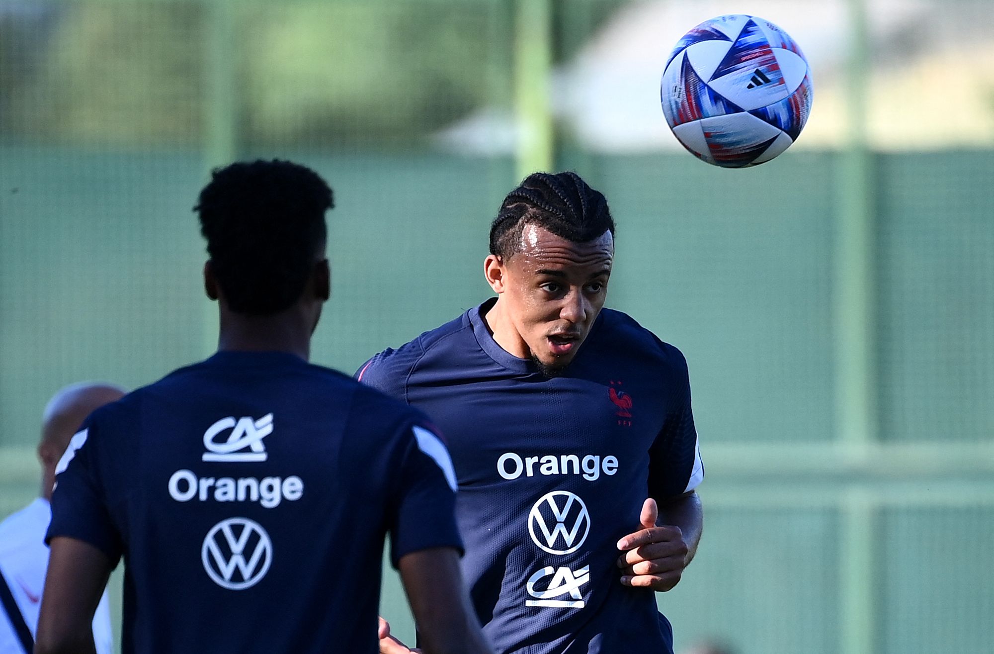 Jules Koundé, en un entrenamiento con la selección francesa