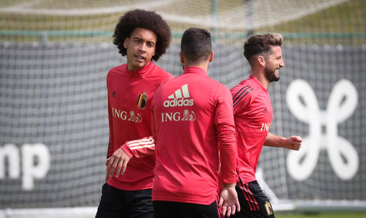 Witsel trains with the belgian national team